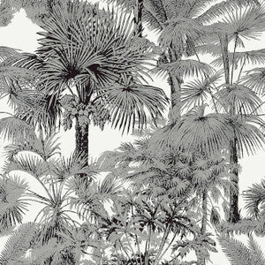 Thibaut Wallpaper Palm Botanical Black T10102