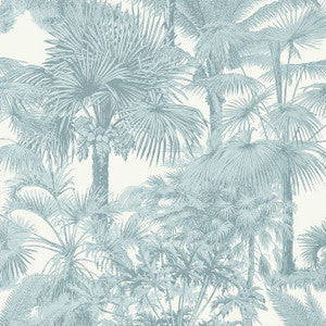 Thibaut Wallpaper Palm Botanical Spa Blue T10104