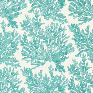 Thibaut Wallpaper Marine Coral Turquoise T10121