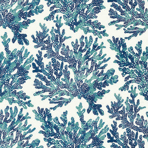 Thibaut Wallpaper Marine Coral Navy T10124