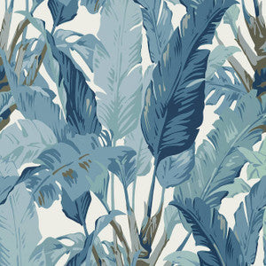 Thibaut Wallpaper Travelers Palm Spa Blue T10128