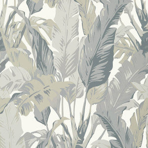 Thibaut Wallpaper Travelers Palm Grey T10129