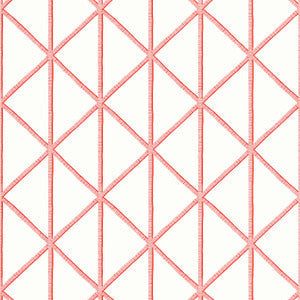 Thibaut Wallpaper Box Kite Coral T10137