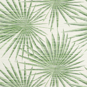 Thibaut Wallpaper Palm Frond Green and White T10142