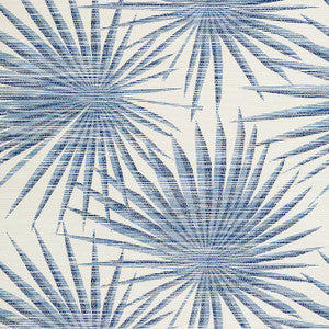 Thibaut Wallpaper Palm Frond Navy and White T10144