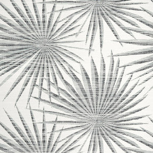 Thibaut Wallpaper Palm Frond Black and White T10145