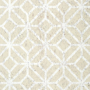 Thibaut Wallpaper Mamora Trellis Cork Beige on White T10412