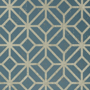 Thibaut Wallpaper Mamora Trellis Cork Mineral on Metallic Pewter T10415