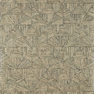 Thibaut Wallpaper Crystalla Metallic Pewter on Black T10463