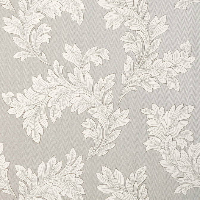 Eland Acanthus Grey on Metallic Silver T1057 by Thibaut Wallpaper Thibaut Wallpaper Eland Acanthus Grey on Metallic Silver T1057Wallpaper Menswear Resource Wallpaper U.S.A. </p><p>Repeat: V: 25.25 27 - Fabric Carolina -