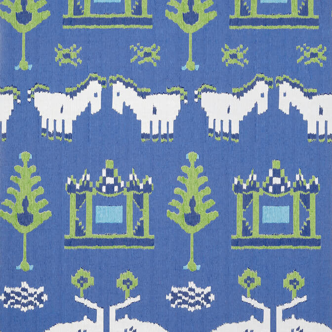 Kingdom Parade Blue and Green T10642 by Thibaut Wallpaper Thibaut Wallpaper Kingdom Parade Blue and Green T10642Wallpaper Ceylon Wallpaper UNITED STATES </p><p>Repeat: V: 35.5 27 - Fabric Carolina -