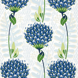 Thibaut Wallpaper Tiverton Blue and Green T10650