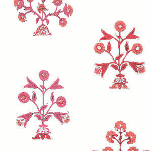 Thibaut Wallpaper Indian Flower Pink T10667