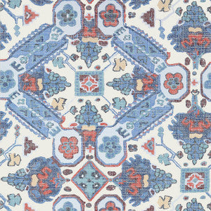Thibaut Wallpaper Persian Carpet Blue and White T10824