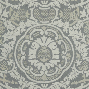 Thibaut Wallpaper Earl Damask Charcoal T10840
