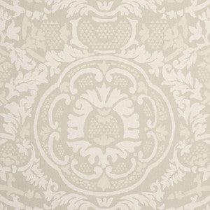 Thibaut Wallpaper Earl Damask Flax T10841