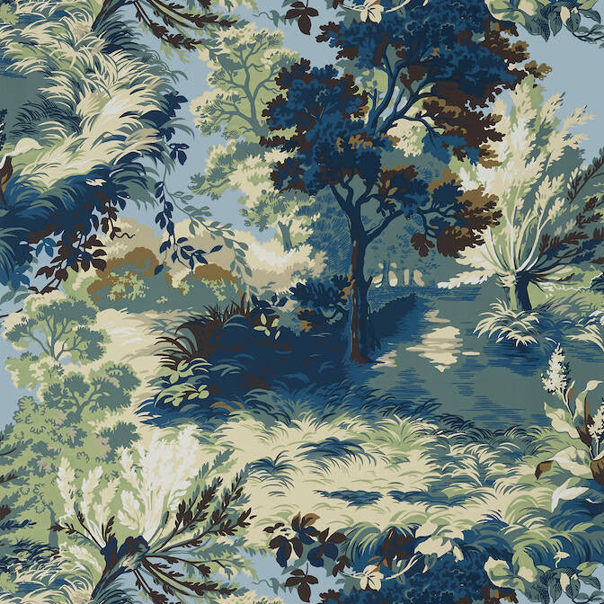 Lincoln Toile Navy and Teal T10867 by Thibaut Wallpaper Thibaut Wallpaper Lincoln Toile Navy and Teal T10867Wallpaper Heritage Wallpaper UNITED STATES </p><p>Repeat: V: 25.25 27 - Fabric Carolina -