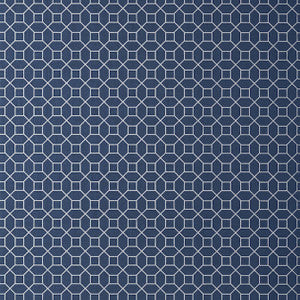 Thibaut Wallpaper Farris Silver on Navy T11027