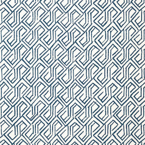 Thibaut Wallpaper Tortona Navy and White T12843