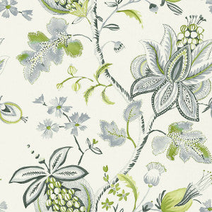 Thibaut Wallpaper Donegal Green and Grey T13006