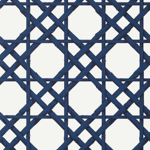 Thibaut Wallpaper Cyrus Cane Navy T13139