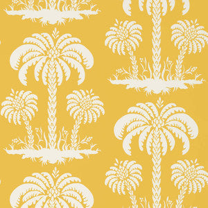 Thibaut Wallpaper Palm Island Yellow T13148
