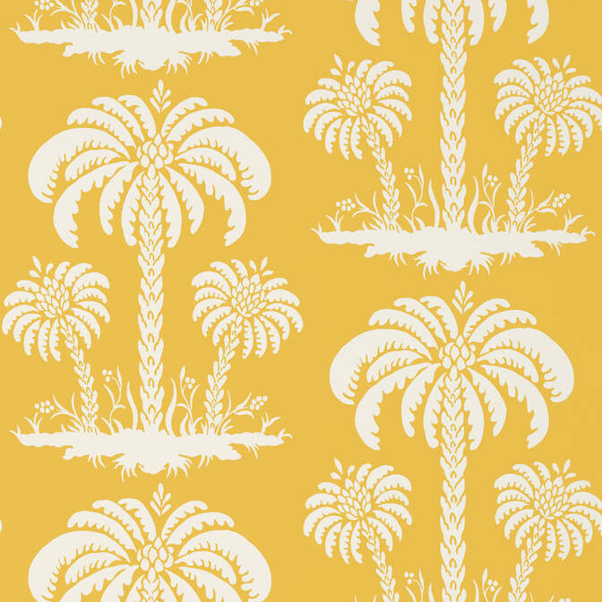 Palm Island Yellow T13148 by Thibaut Wallpaper Thibaut Wallpaper Palm Island Yellow T13148Wallpaper Summer House Non Woven Wallpaper UNITED KINGDOM </p><p>Repeat: V: 18 27 - Fabric Carolina -