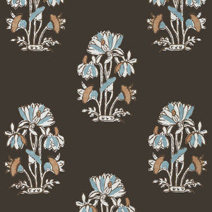 Thibaut Wallpaper Lily Flower Black T13200
