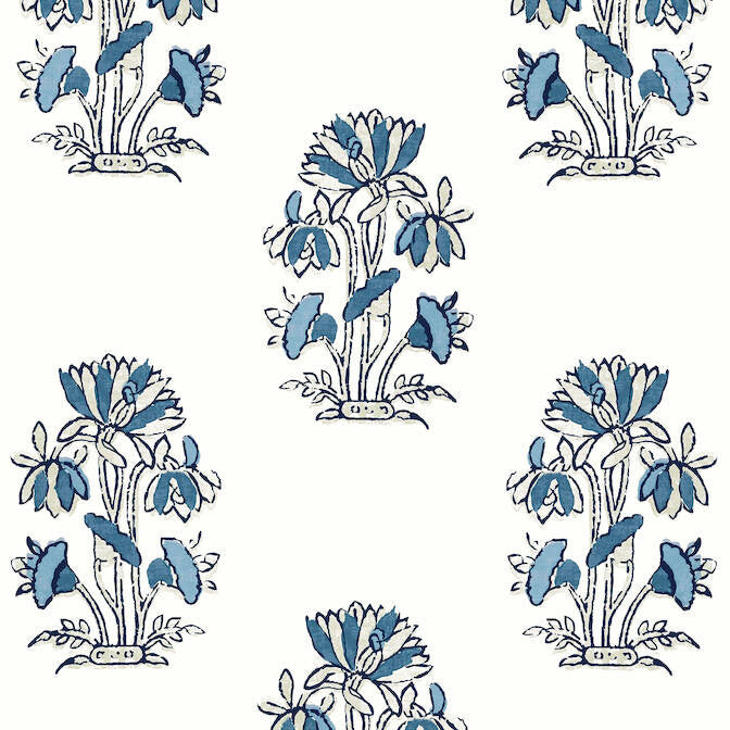 Lily Flower Blue and White T13204 by Thibaut Wallpaper Thibaut Wallpaper Lily Flower Blue and White T13204Wallpaper Mesa Wallpaper UNITED STATES </p><p>Repeat: V: 36 27 - Fabric Carolina -