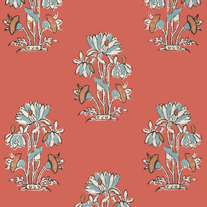Thibaut Wallpaper Lily Flower Coral T13205