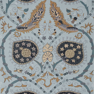Thibaut Wallpaper Lewis Mineral Blue T13214