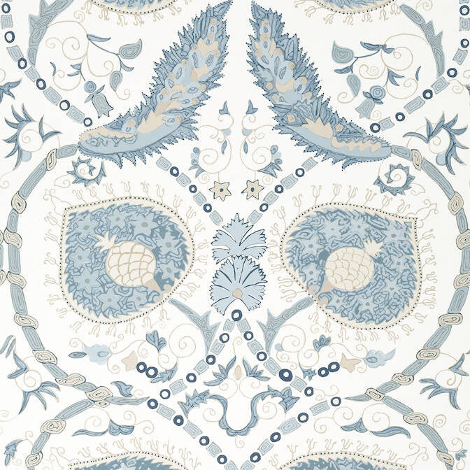Lewis Spa Blue T13215 by Thibaut Wallpaper Thibaut Wallpaper Lewis Spa Blue T13215Wallpaper Mesa Non Woven Wallpaper UNITED STATES </p><p>Repeat: V: 48.5 27 - Fabric Carolina -