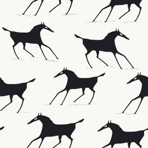 Thibaut Wallpaper Marlborough Downs Black and White T13263