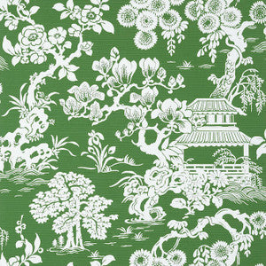 Thibaut Wallpaper Japanese Garden Emerald T13304