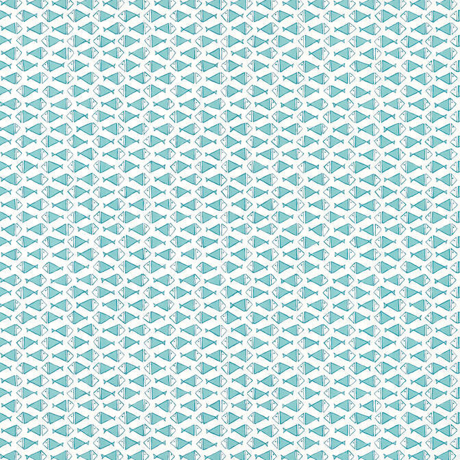 Pisces Turquoise T13326 by Thibaut Wallpaper Thibaut Wallpaper Pisces Turquoise T13326Wallpaper Pavilion Non-Woven Vinyl Wallpaper UNITED STATES </p><p>Repeat: V: 1.5 27 - Fabric Carolina -