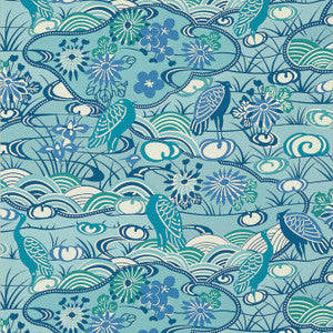 Thibaut Wallpaper Heron Stream Turquoise T13333