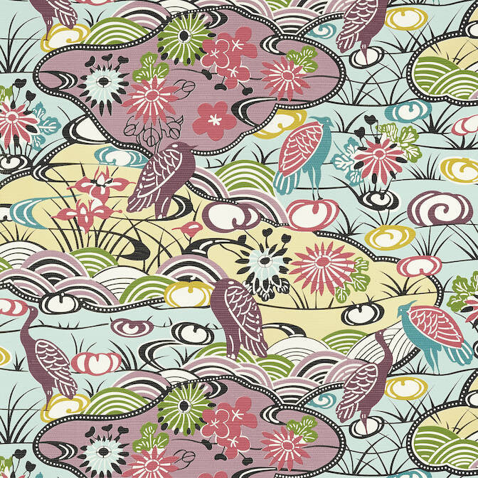 Heron Stream Multi T13334 by Thibaut Wallpaper Thibaut Wallpaper Heron Stream Multi T13334Wallpaper Pavilion Non-Woven Vinyl Wallpaper UNITED STATES </p><p>Repeat: V: 21 27 - Fabric Carolina -