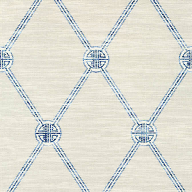 Turnberry Trellis Beige and Blue T13351 by Thibaut Wallpaper Thibaut Wallpaper Turnberry Trellis Beige and Blue T13351Wallpaper Pavilion Non-Woven Vinyl Wallpaper UNITED STATES </p><p>Repeat: V: 21 27 - Fabric Carolina -