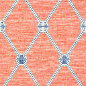 Thibaut Wallpaper Turnberry Trellis Coral T13353