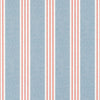 Thibaut Wallpaper Canvas Stripe Blue and Coral T13362