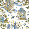 Thibaut Wallpaper Grand Palace Blue and Green T13613