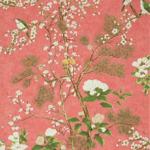 Thibaut Wallpaper Katsura Coral T13624