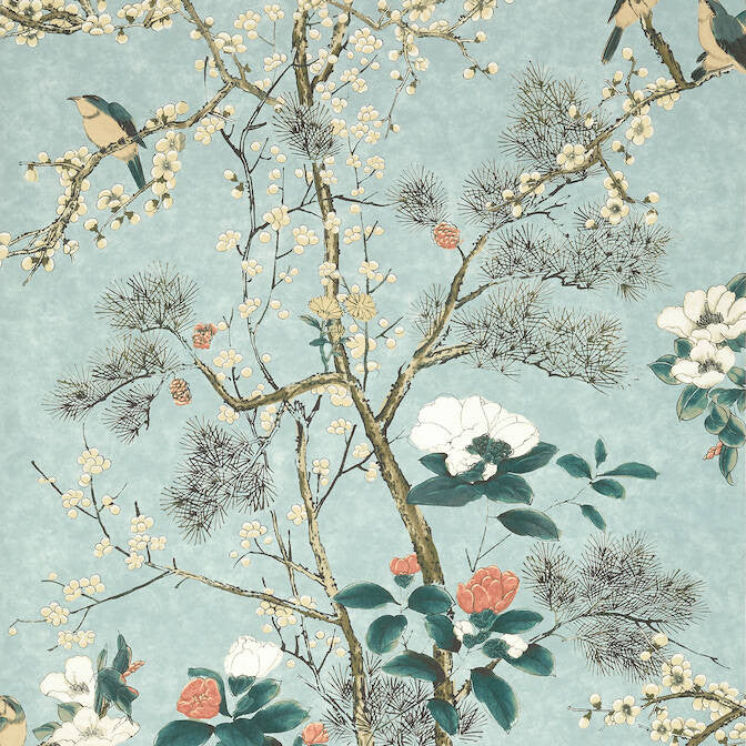 Katsura Mist T13625 by Thibaut Wallpaper Thibaut Wallpaper Katsura Mist T13625Wallpaper Grand Palace Non Woven Wallpaper UNITED STATES </p><p>Repeat: V: 51 27 - Fabric Carolina -
