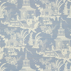 Thibaut Wallpaper Empress Court Blue T13649