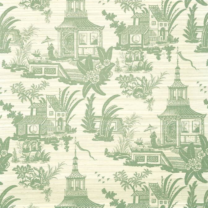 Empress Court Green T13650 by Thibaut Wallpaper Thibaut Wallpaper Empress Court Green T13650Wallpaper Grand Palace Abaca CHINA </p><p>Repeat: V: 31 36 - Fabric Carolina -