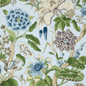 Thibaut Wallpaper Hill Garden Spa Blue T13654