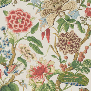 Thibaut Wallpaper Hill Garden Flax T13657