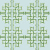 Thibaut Wallpaper Boca Bamboo Green and Blue T13903