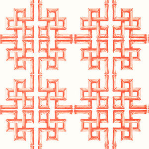 Thibaut Wallpaper Boca Bamboo Coral T13904