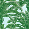 Thibaut Wallpaper Queen Palm Green and Blue T13908